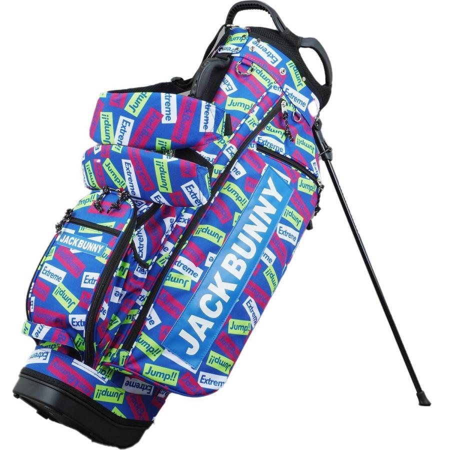 Jack Bunny!!（ジャックバニー） ロゴ総柄 スタンドキャディバッグ