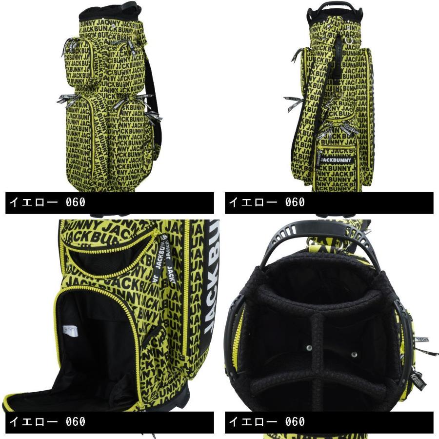 Jack Bunny!!（ジャックバニー） ロゴ総柄キャディバッグ : GDOゴルフ