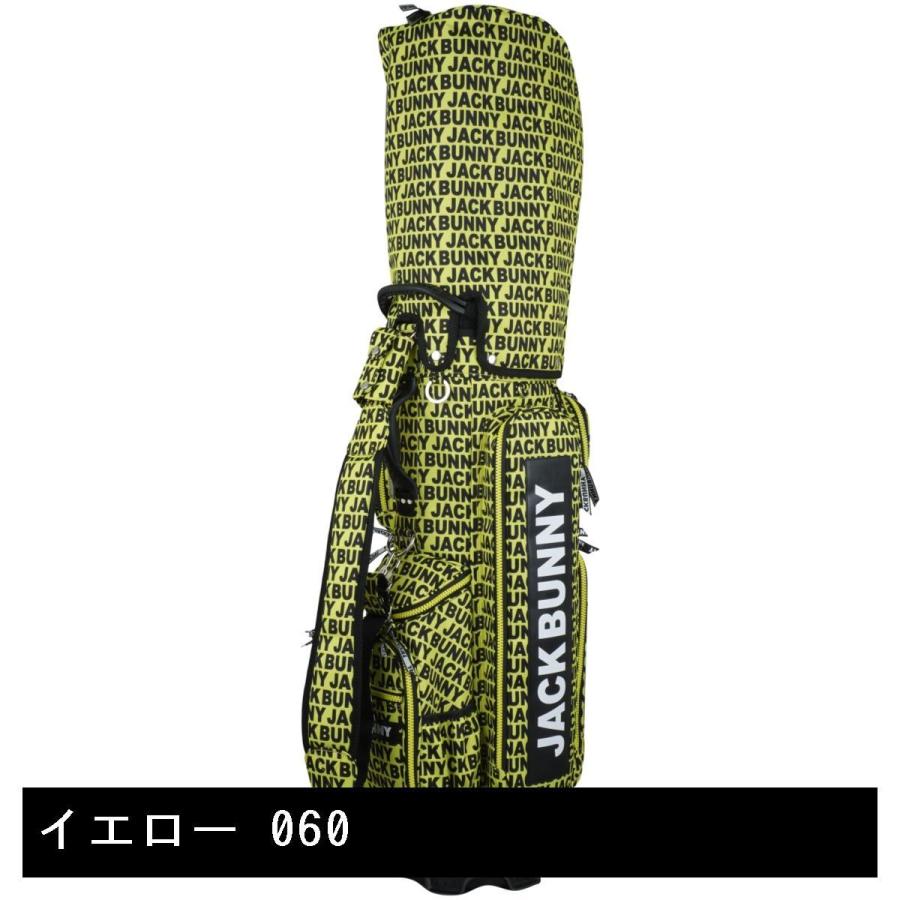 Jack Bunny!!（ジャックバニー） ロゴ総柄キャディバッグ : GDOゴルフ