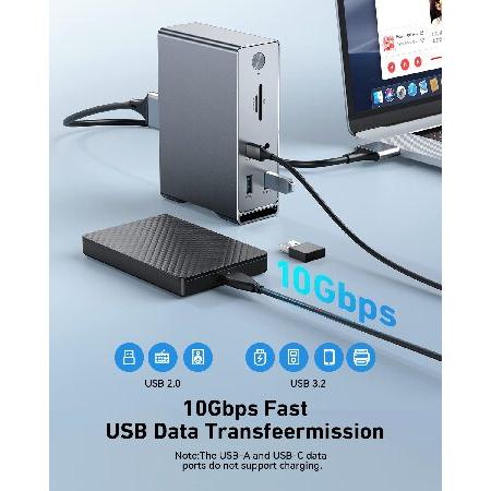 5E01 GIISSMO Macbook Pro/Air 14-IN-2 USB C ドッキングステーション