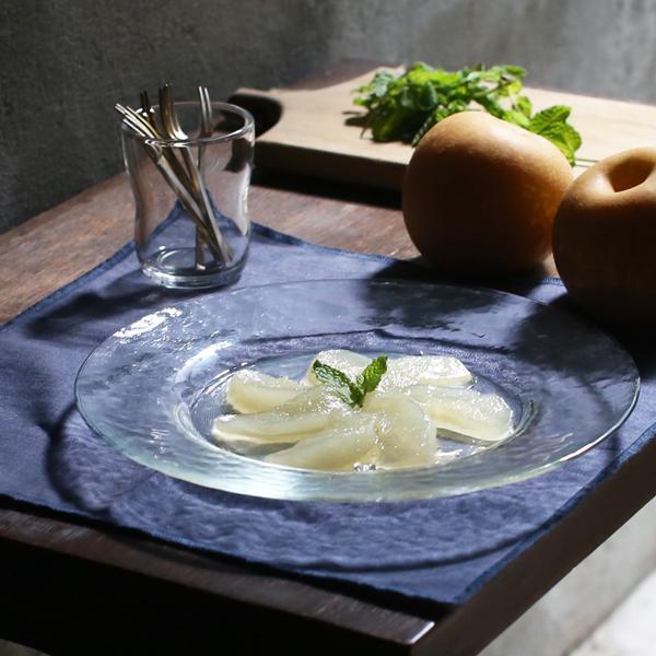 木村硝子店 ヒップ 9インチ リムプレート ガラスプレート ガラス皿