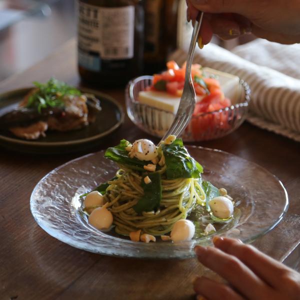 木村硝子店 ヒップ 9インチ リムプレート ガラスプレート ガラス皿