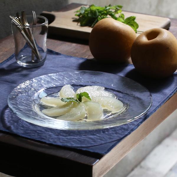 木村硝子店 ヒップ 8インチ リムプレート ガラスプレート ガラス皿