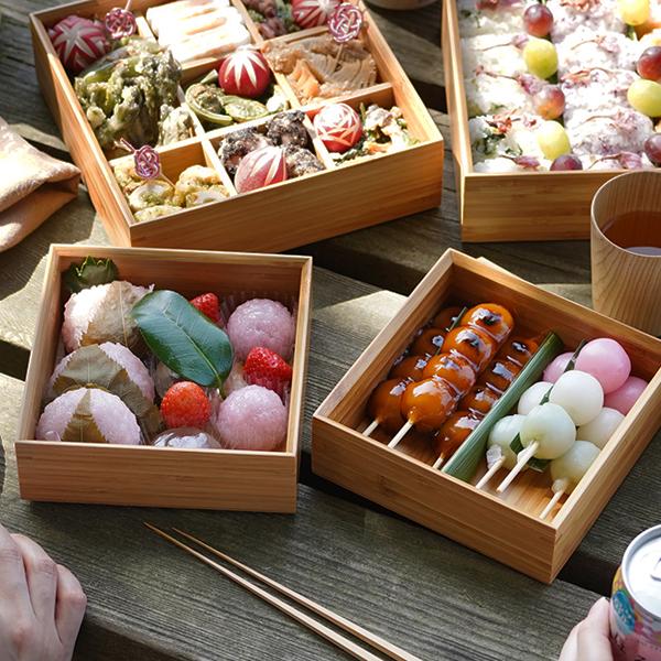 公長齋小菅 5寸 二段重箱 京都 お重 ランチボックス 竹製 公長斎