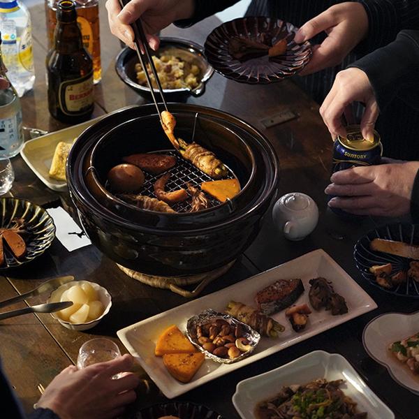 長谷園 いぶしぎん 大 燻製 土鍋 長谷製陶 伊賀焼 燻製器 スモーカー