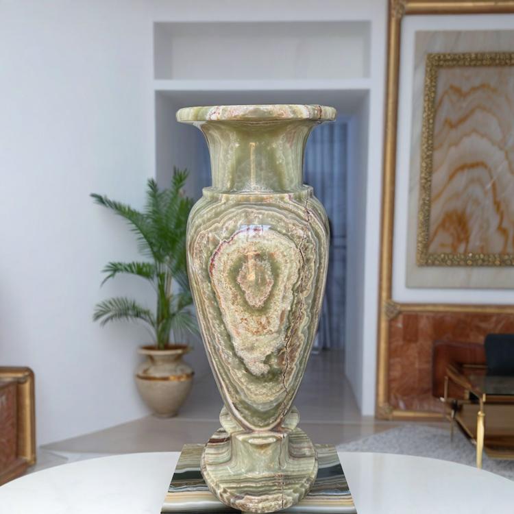 オニックス 花瓶 B オニキス インテリア 飾り 壺 天然石