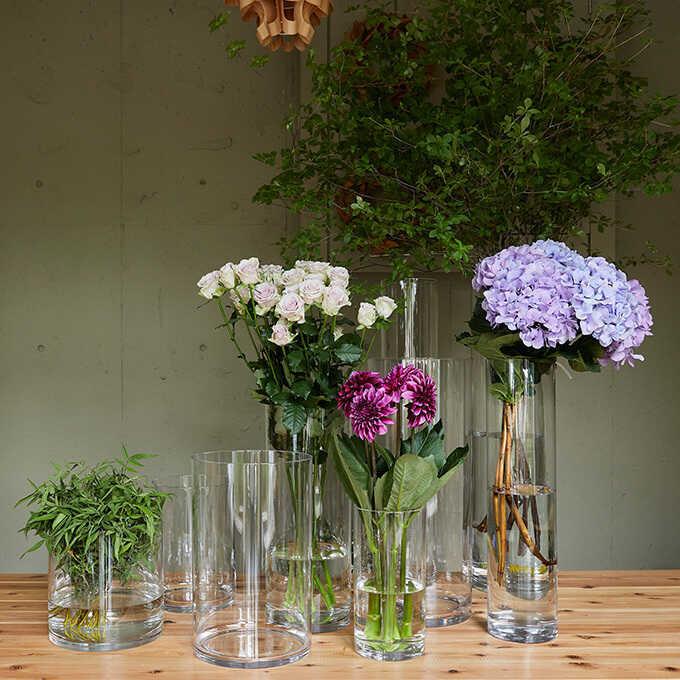 Clay（クレイ） 花瓶 クリア 割れない ポリカ ストレート アール 直径