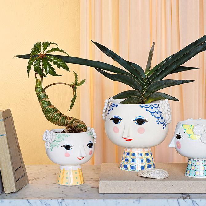 ビヨンヴィンブラッド 花瓶 エヴァ フラワーポット 直径21cm 顔 北欧
