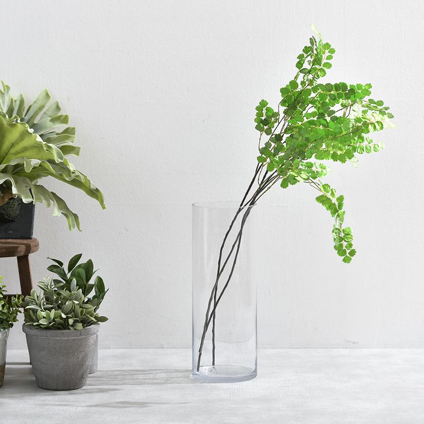 花瓶 ガラス フラワーベース 大きい 円柱 ガラス花瓶 ロング 高さ40cm