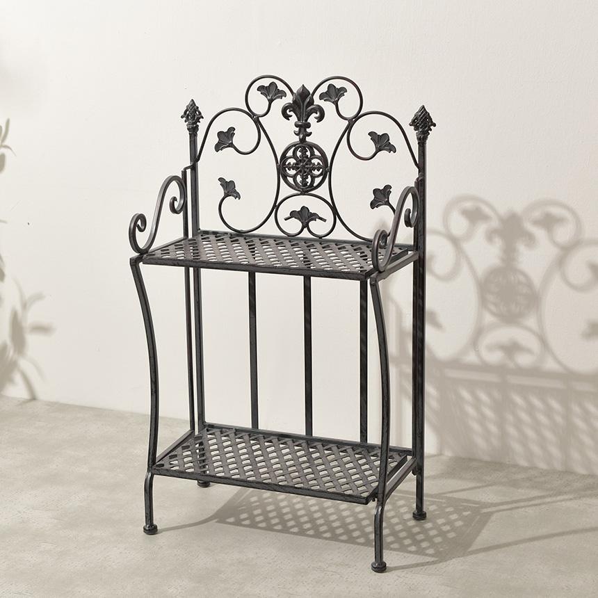花台 アンティーク 屋外 おしゃれ アイアン フラワースタンド 2段