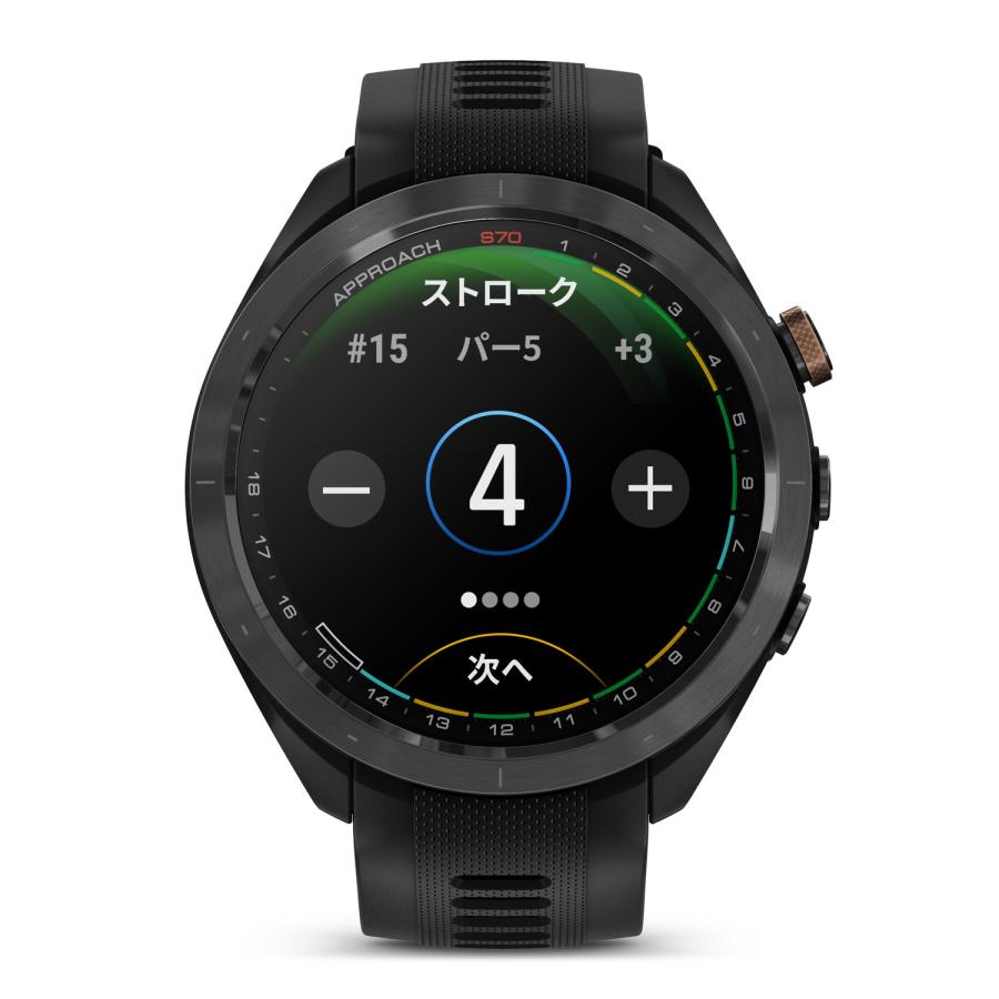 GARMIN（ガーミン） スマートウォッチ Approach S70 47mm Black Bronze