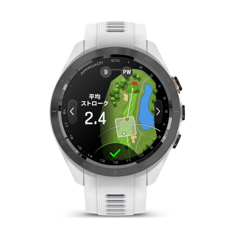 GARMIN（ガーミン） スマートウォッチ Approach S70 42mm White ゴルフ