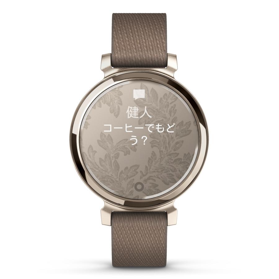 GARMIN（ガーミン） Lily 2 Classic Coffee Nylon / Cream Gold [Suica
