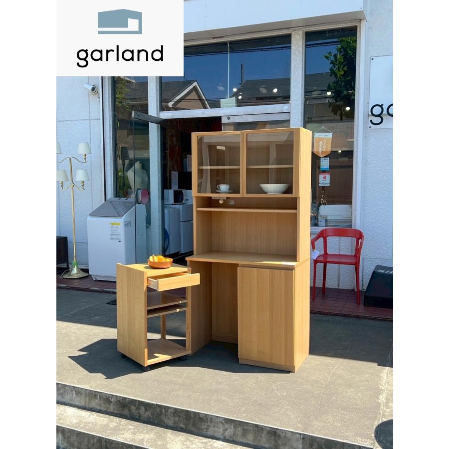 無印良品（MUJI） タモ材 天然木 カップボード キッチンボード 食器棚