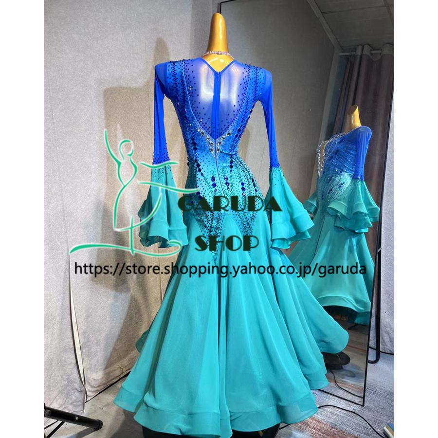 Garuda SHOP レディース社交ダンス衣装 競技ドレス ワルツドレス高級品