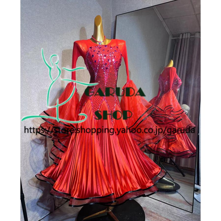 Garuda SHOP レディース社交ダンス衣装 競技ドレス モダンドレス高級