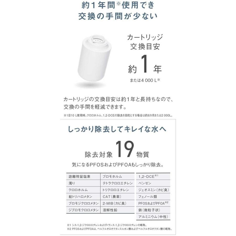 パナソニック 浄水器 除去対象19物質 液晶 TK-CJ24-W ホワイト