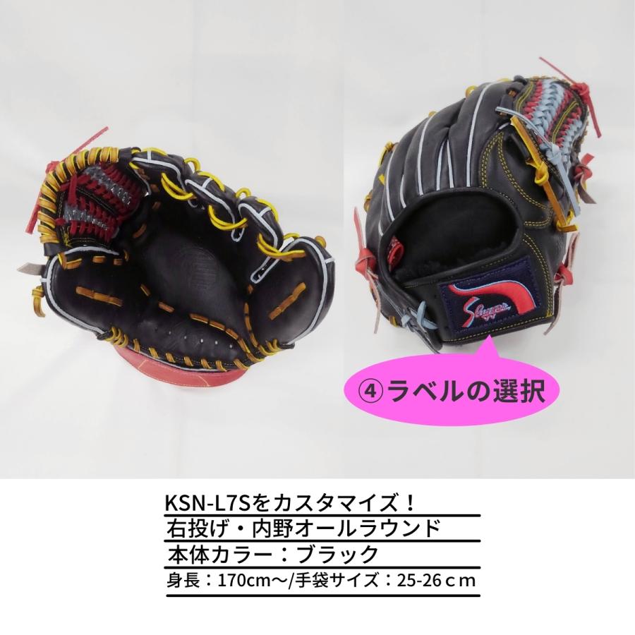 久保田スラッガー KSN-L7Sブラック カスタマイズ 軟式ソフト 内野