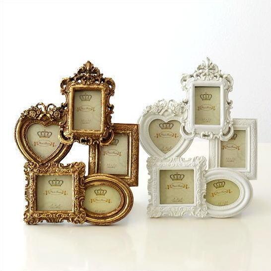 フォトフレーム アンティーク 壁掛け 写真立て おしゃれ 多面 多窓