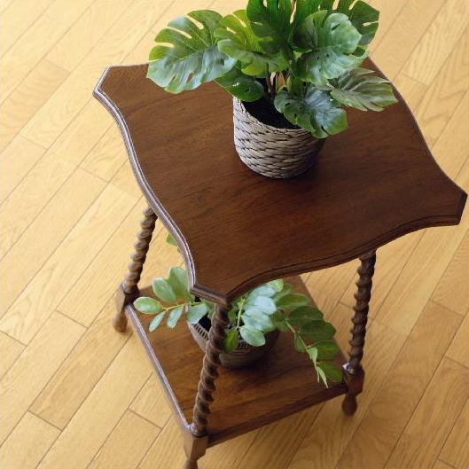 花台 木製 おしゃれ 室内 玄関 アンティーク フラワースタンド 花瓶台