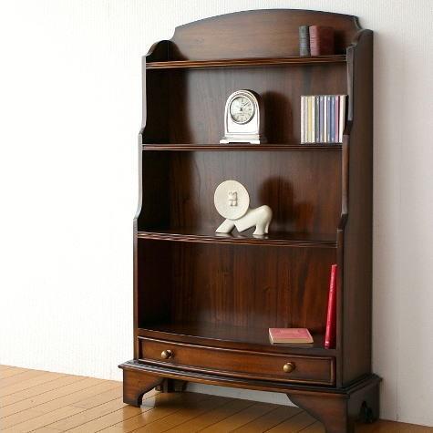 本棚 アンティーク 飾り棚 飾棚 スリム 木製 ディスプレイラック 書棚