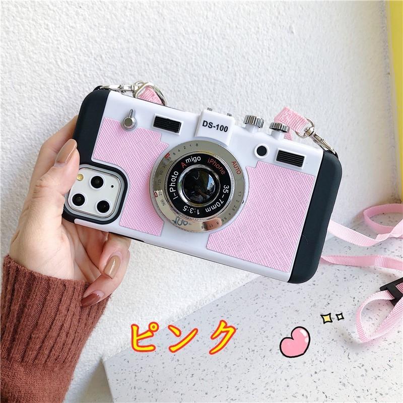 iphone13 カメラ型 ケース ストラップ付き iPhone14 スマホケース