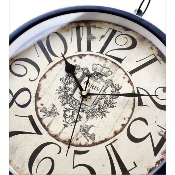 両面時計 おしゃれ 壁掛け時計 壁掛時計 掛け時計 掛時計 アイアン