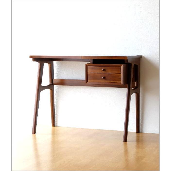 デスク 机 木製 パソコンデスク 無垢 天然木 シンプル 北欧 モダン