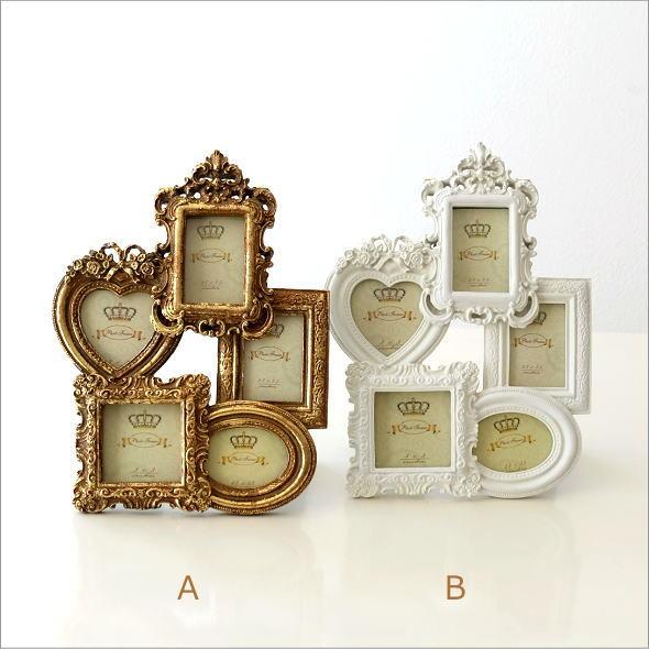 フォトフレーム アンティーク 壁掛け 写真立て おしゃれ 多面 多窓