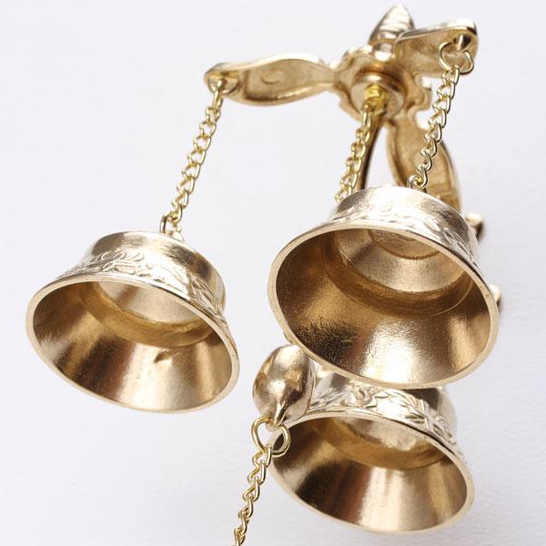 3連 ガーデン ベル (金属製玄関ベル) 真鍮製品3連ガーデンベル○防犯