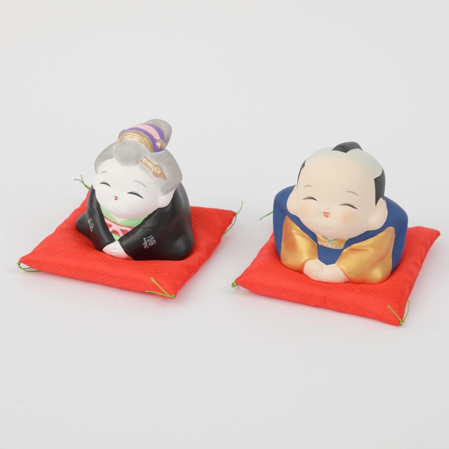 福助 お福さん ほほえみ土鈴 縁起物 置物 正月飾り オブジェ