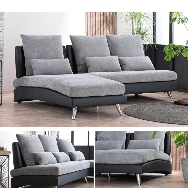 カウチソファー ソファ シェーズロングソファ 3人掛け 右 左 傷に強い