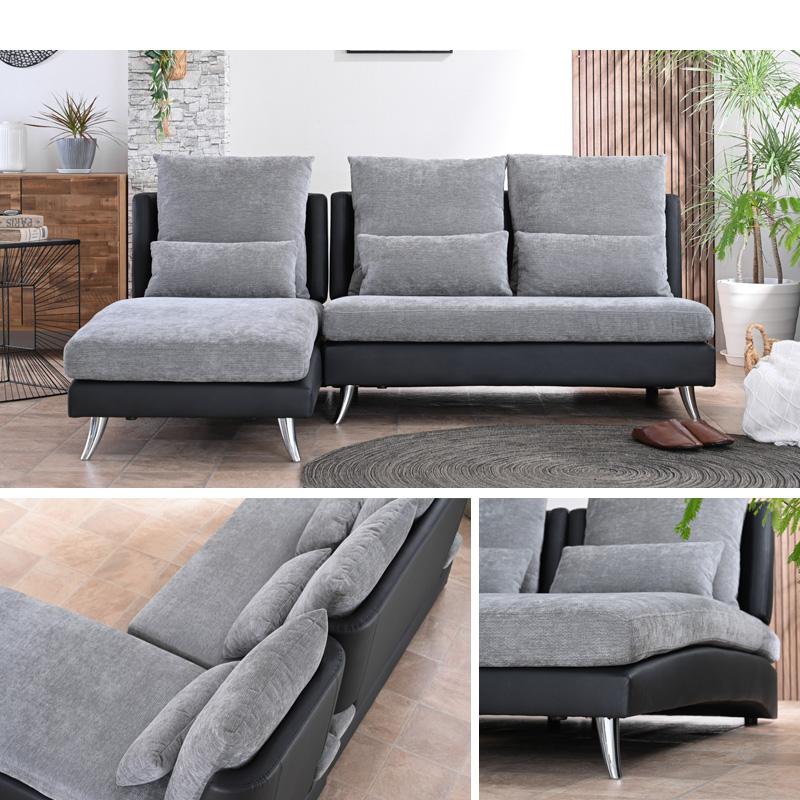 カウチソファー ソファ シェーズロングソファ 3人掛け 右 左 傷に強い