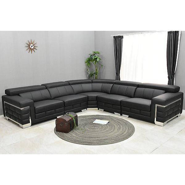 ソファ ソファー コーナーソファ 開梱設置付 イタリアンレザー 大型