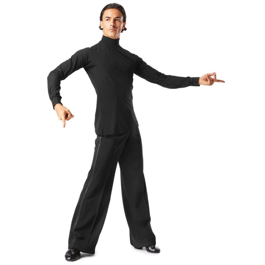社交ダンス衣装 長袖 立ち襟 競技用 メンズ ダンスウエア ラテンダンス