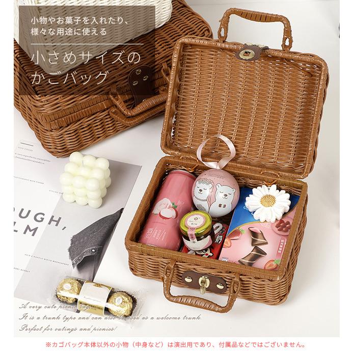 ピクニックバスケット かごバッグ Sサイズ 小さい ミニ トランク 型