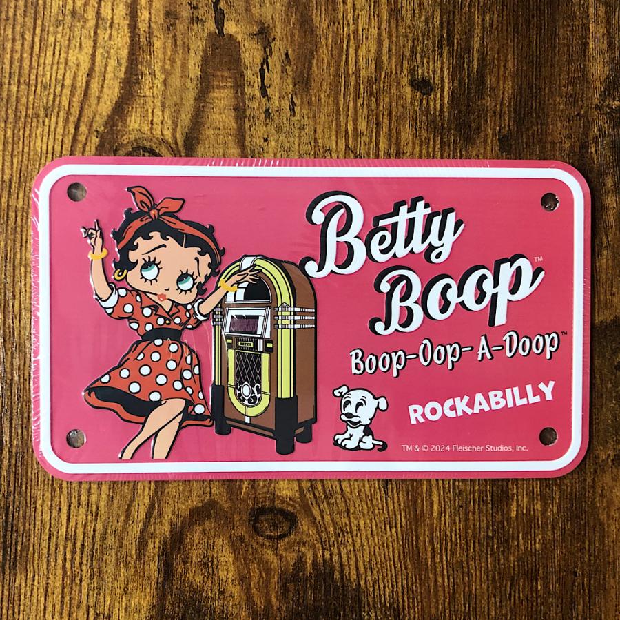 BETTY BOOP BIKER CM PLATE 50'S バイク ミニライセンス プレート