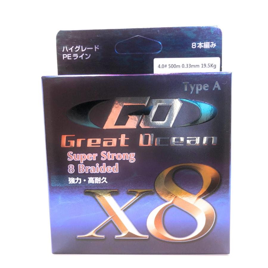 Great Ocean PEライン 8本編み4号 黒色500m : Great Ocean Fishing