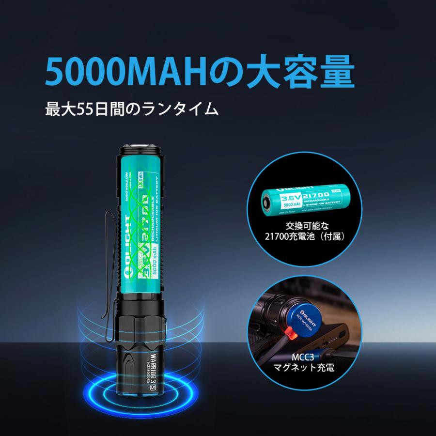 OLIGHT OLIGHT(オーライト) WARRIOR 3S エルフブルー 懐中電灯