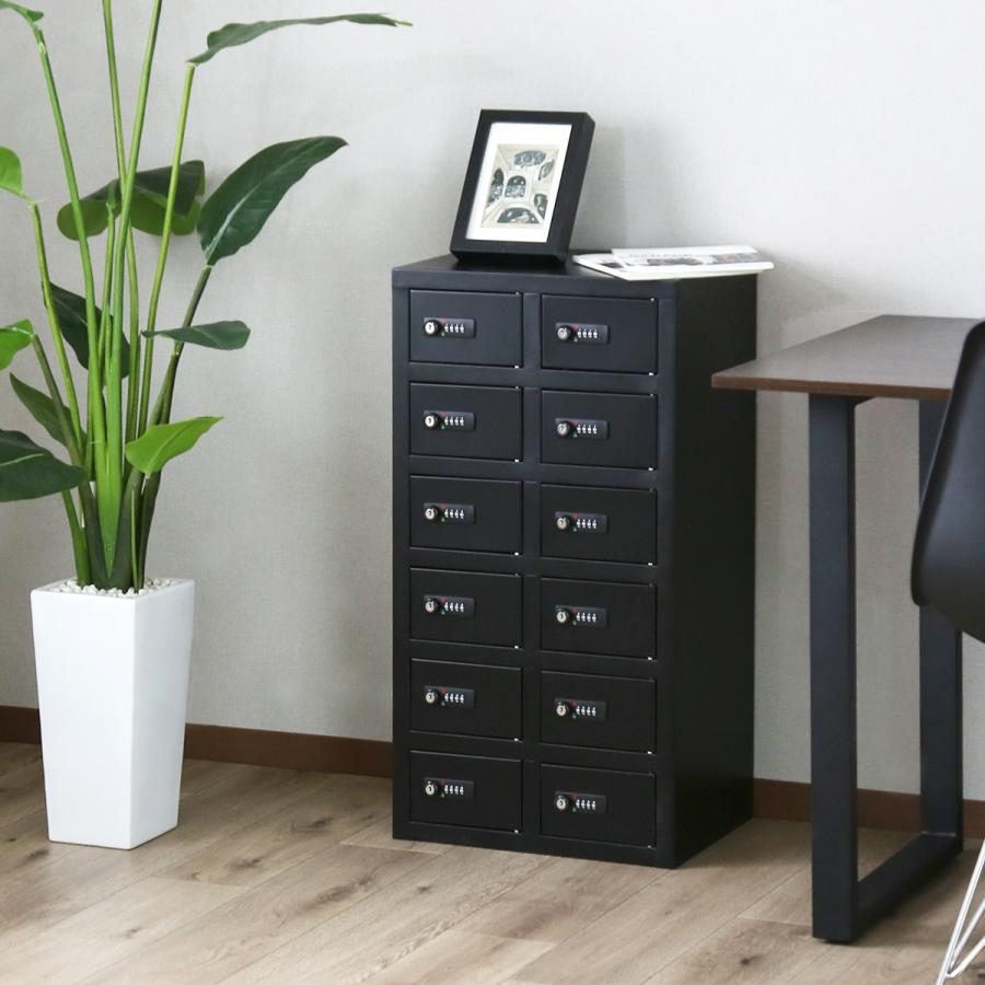 DORIS（ドリス） ロッカー 貴重品ロッカー ダイヤル式 金庫 2列6段 12