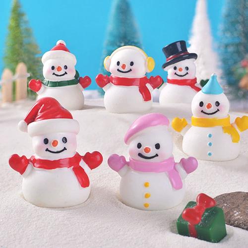 雪だるま スノーマン ミニチュア フィギュア 立体 デコパーツ 置物
