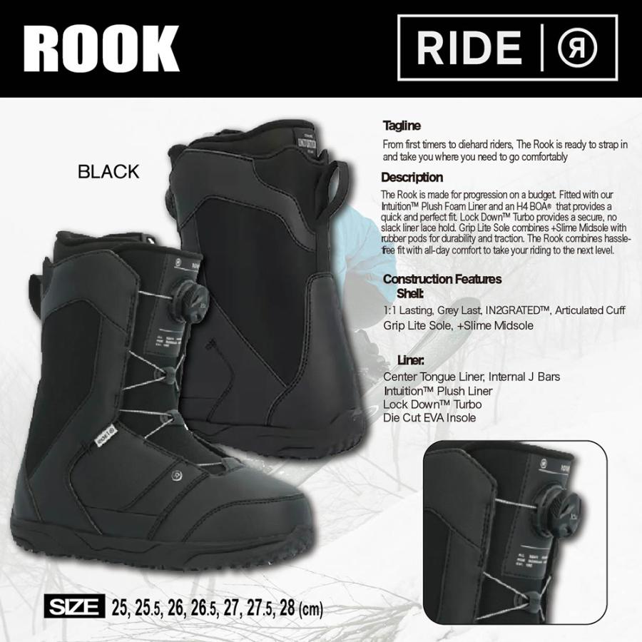RIDE（ライド） スノーボード ブーツ ROOK BOA ボア ダイヤル : ACTOUT