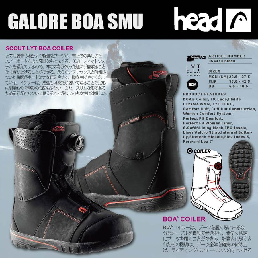 HEAD（ヘッド） スノーボード ブーツ GALORE BOA SMU ボア 2025.モデル