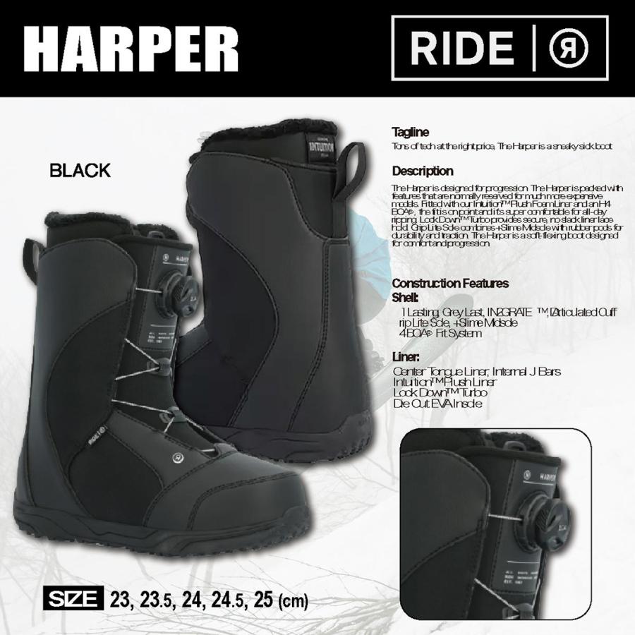 RIDE（ライド） スノーボード ブーツ HARPER BOA ボア 2024.モデル