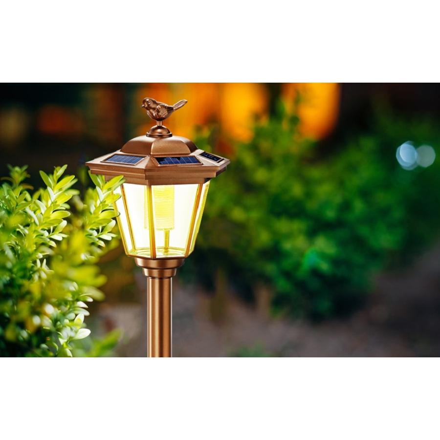 GWSOLAR【小鳥模様 ランタン型 ガーデンライトSmart Lighting】電球色