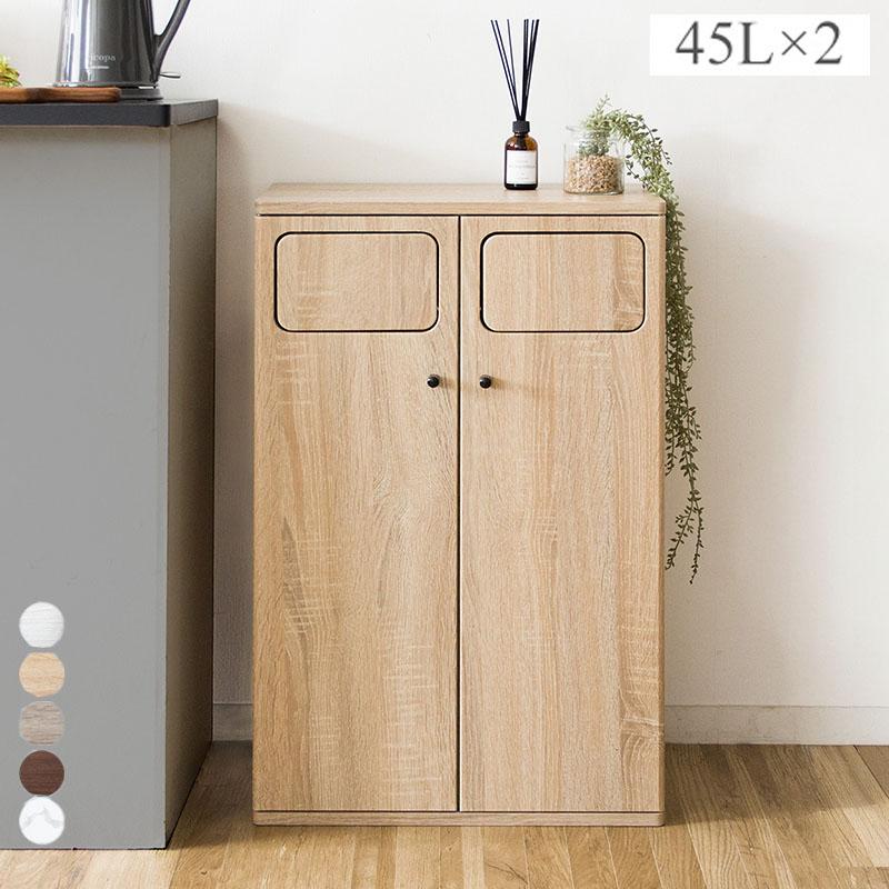 ゴミ箱 45L 45リットル 分別 2分別 ダストボックス 幅50cm ふた付き