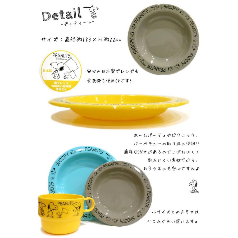 SNOOPY（スヌーピー） PEANUTS お皿 プレート 3枚セット プラスチック