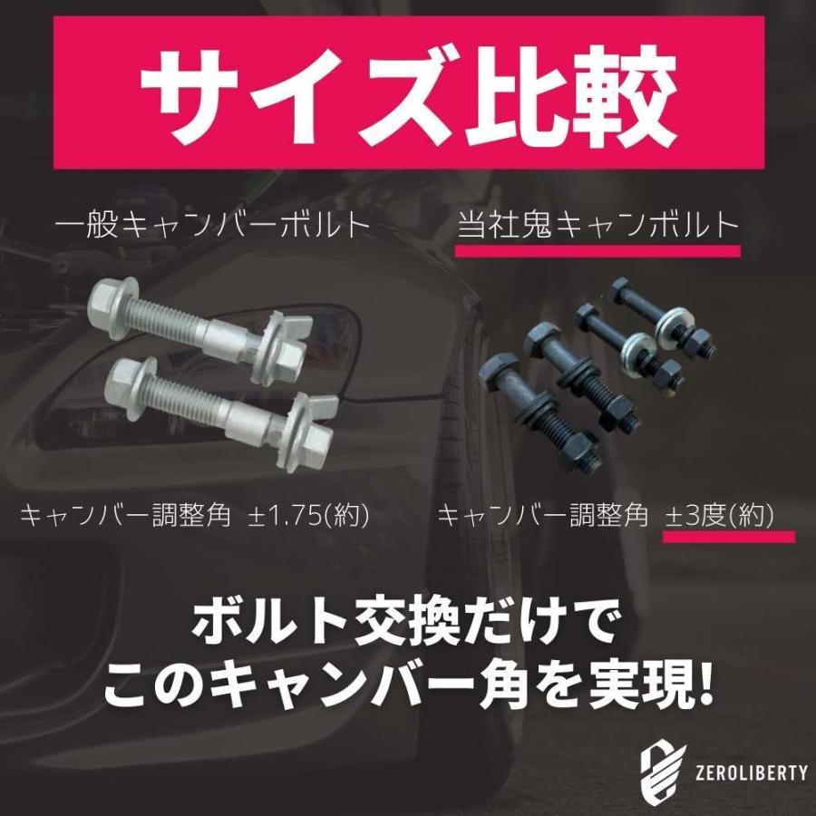 ミラ L275S 2WD フロント用 キャンバーボルト 鬼キャン 1.5度〜3度