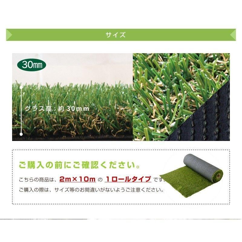 人工芝 メモリーターフ 形状記憶 2m × 10m 28mm丈 リアル ロール