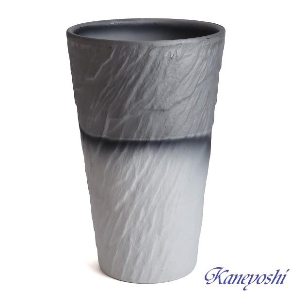 植木鉢 おしゃれ 安い 陶器 サイズ 19cm ログストーン 6号 ダーク